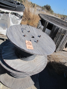 (16 SPOOLS) VARYING SIZES OF TELECOM CABLE. LOADING & HANDLING FEE $30-4596